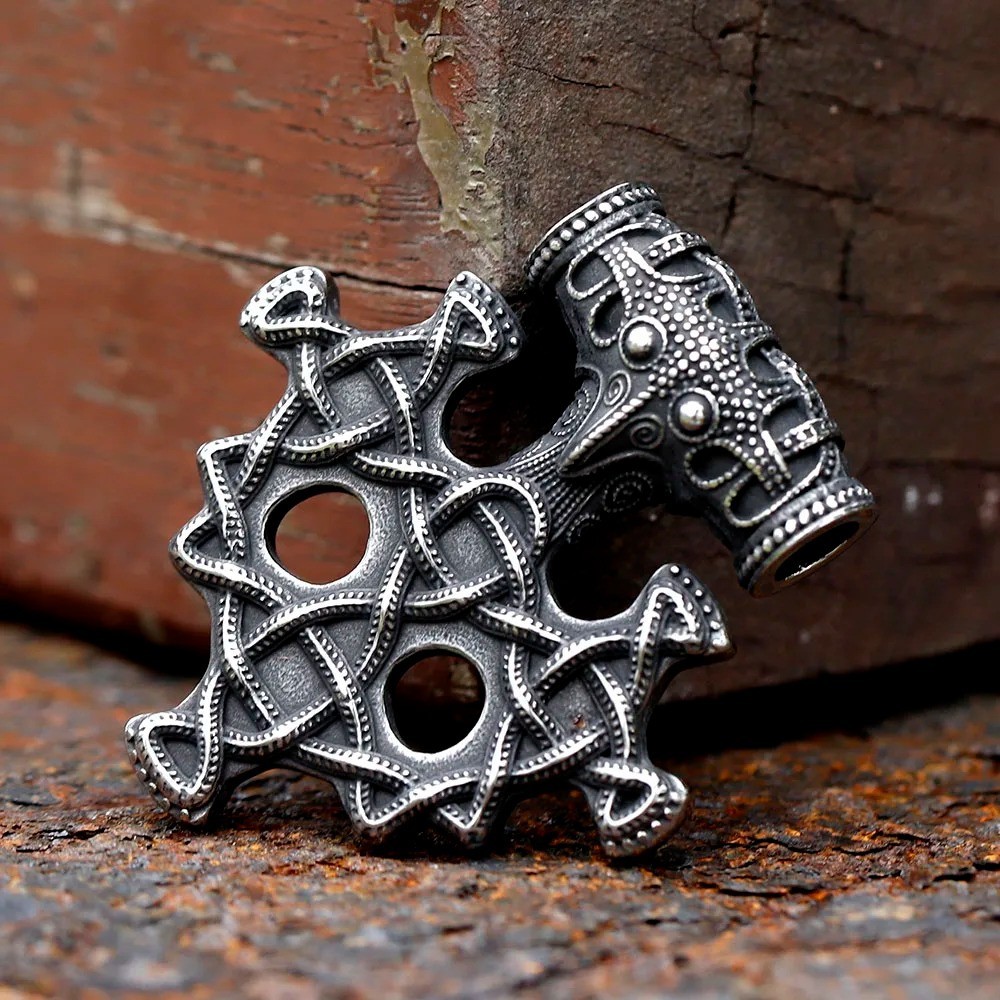 Viking Hiddensee Cross Celtic Knot Necklace Stainless Steel Necklace