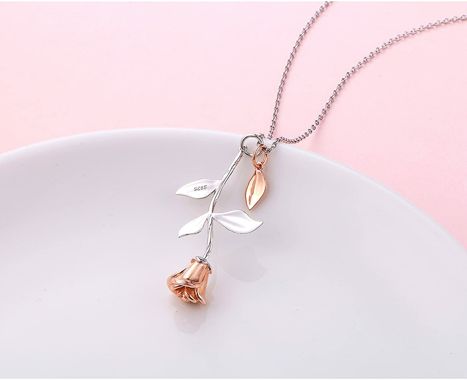 STUNNING Necklace Women Will Love! Rose Pendant Neck for Women Anniversary Gift