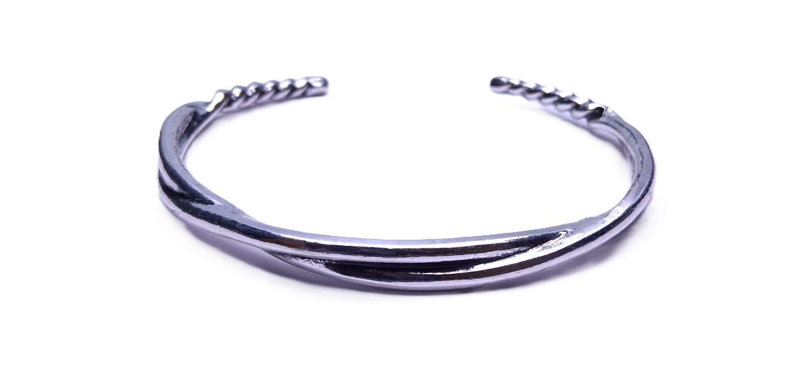1 ANTIQUE SILVER COLOR TWISTED TOTEM CUFF BRACELET VINTAGE LOOK JEWELRY FOR MEN