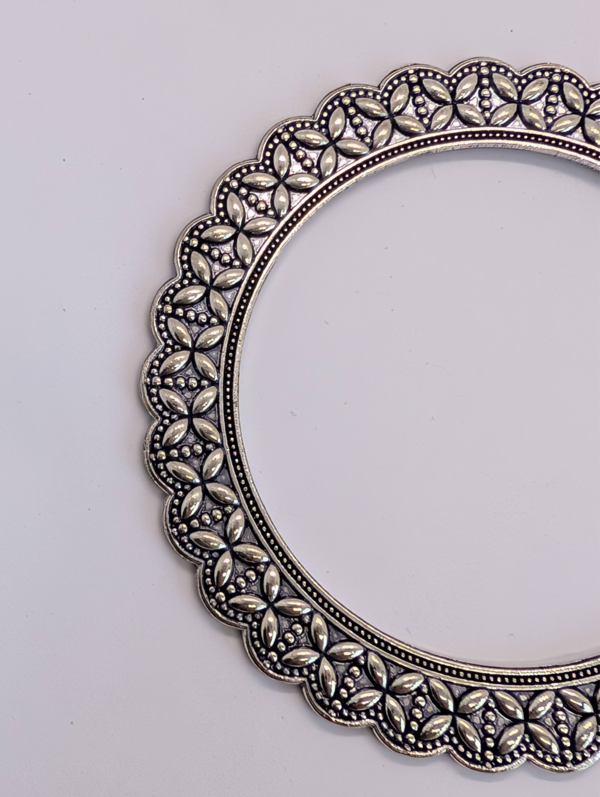 Indian style antique silver tone bangle bracelet (UK SELLER)