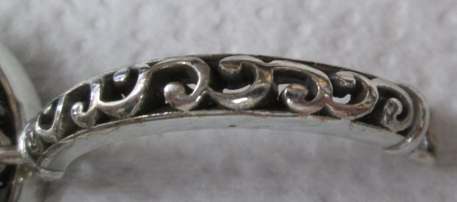 Signed Brighton Contempo Bracelet with Black Spinal and Aurora