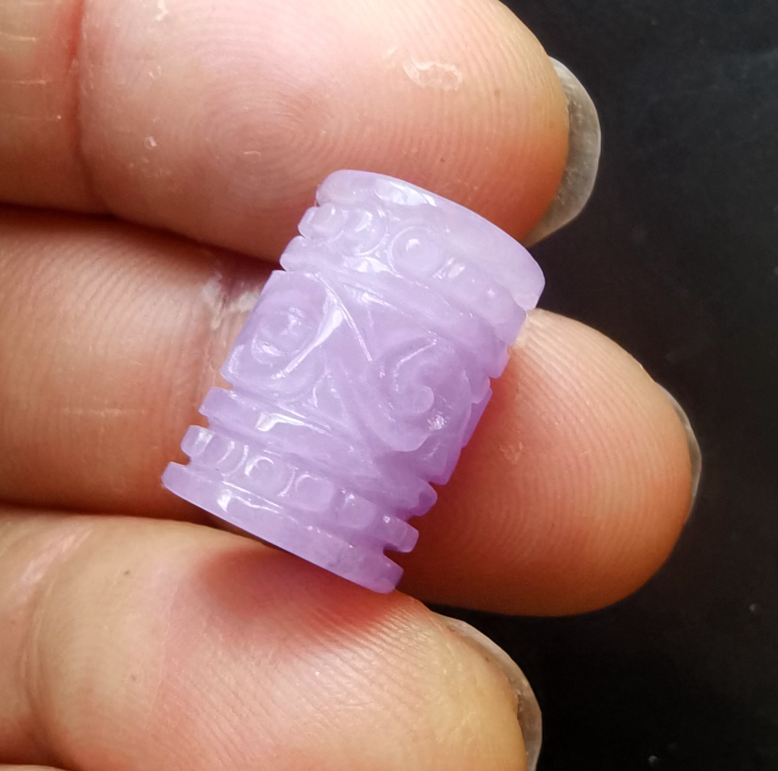 Circular column,Cylinder Tube lavender jade stone,pendant,good lucky necklace