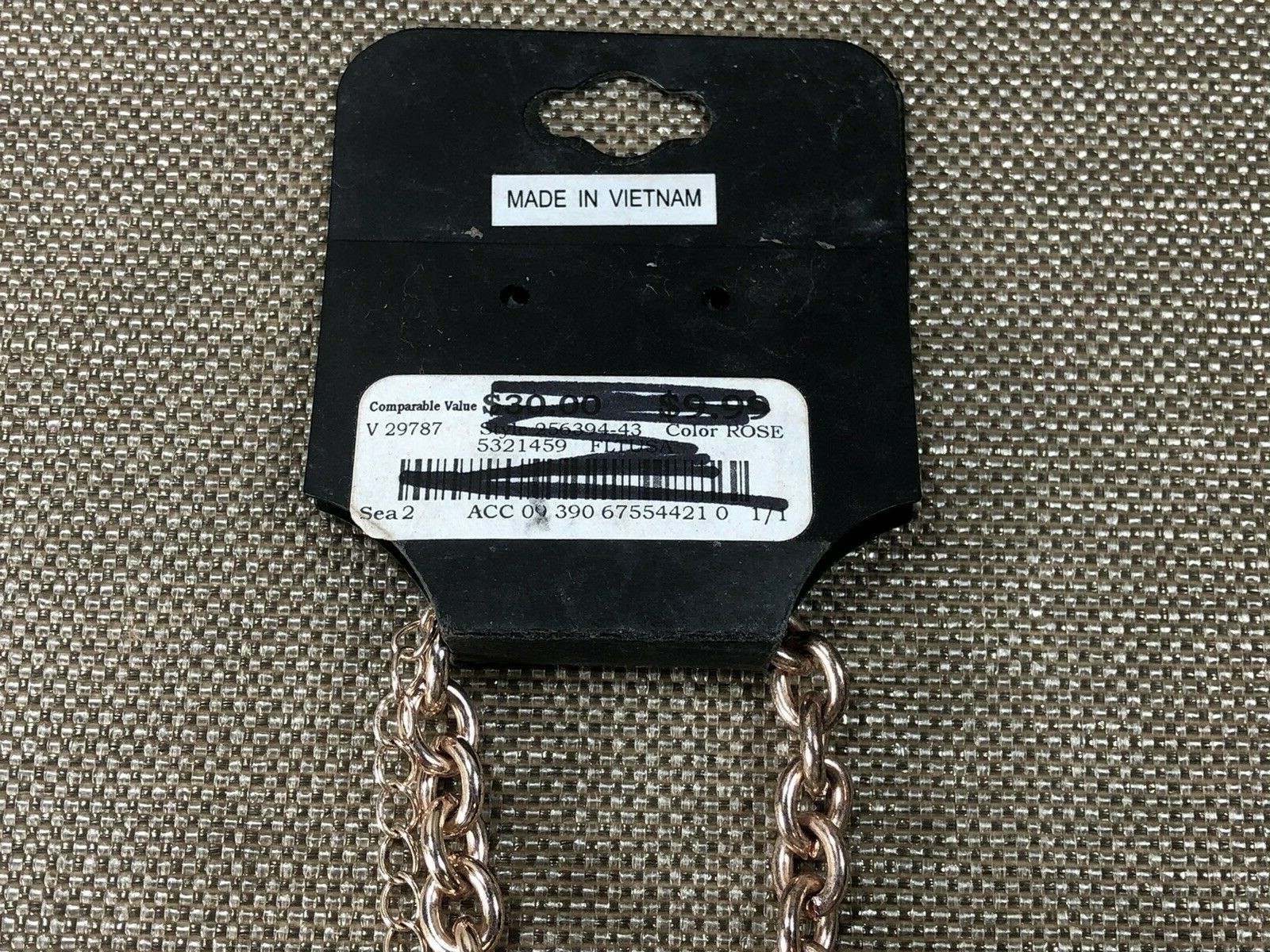 Guess Multiple Rhinestone Charm Silver Toned 17″ + 2″ On Original Card [ME18]