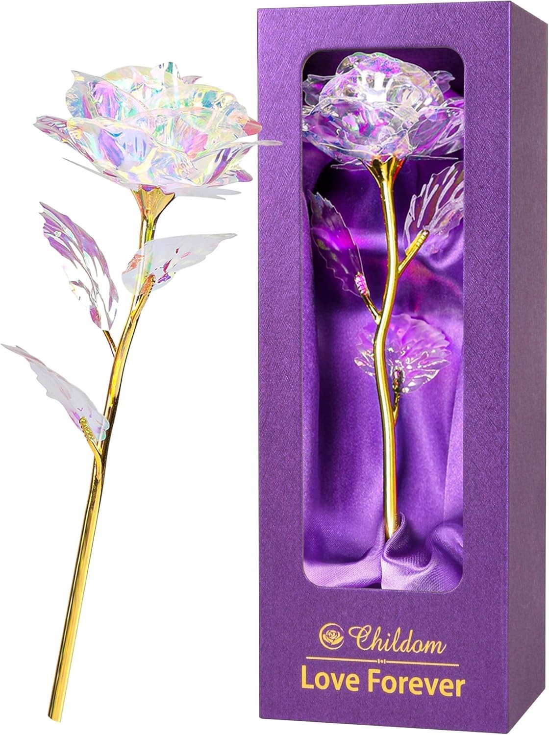 Elegant Floral Gift of Never Withered Rainbow Roses – Symbol of Love and Beauty