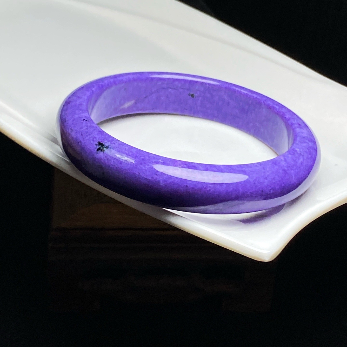 61.8mm Natural Purple Charoite Gemstone Bangle AAAA