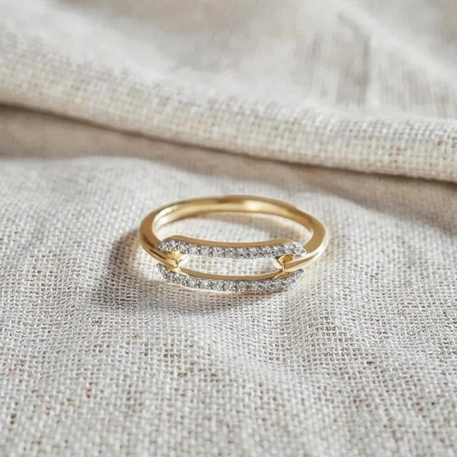 0.44 CT Round Lab Grown Diamond Wedding Band Ring 14K Gold Plated 925