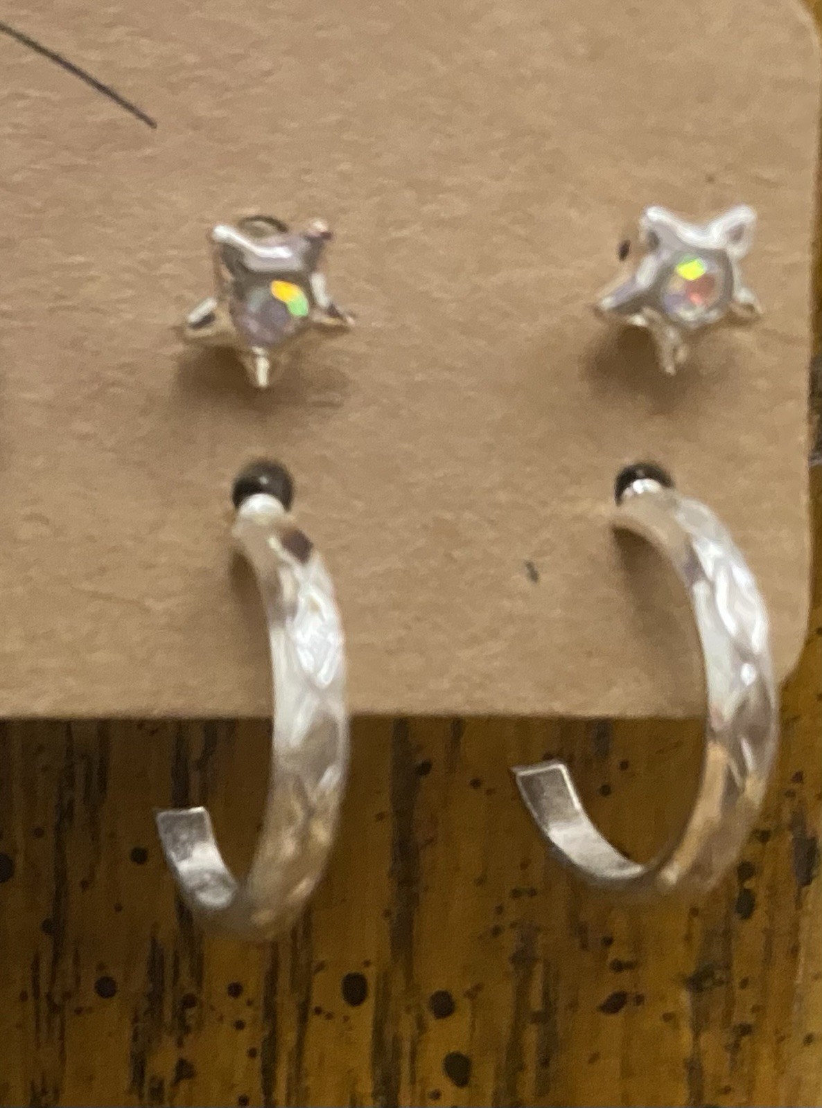 SIX PAIRS of NEW Silver Tone Versatile Everyday Earrings Some with Rhinestones