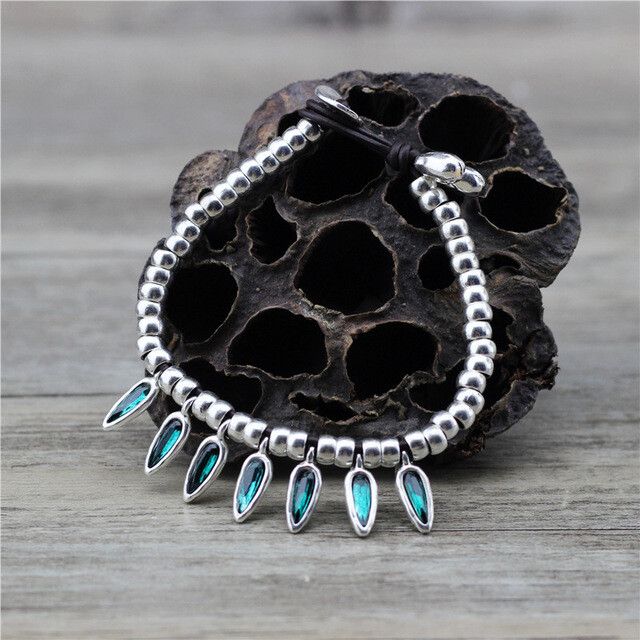 Handmade Uno STYLE De Único 50’s Leather Bracelet ROSE (B46)