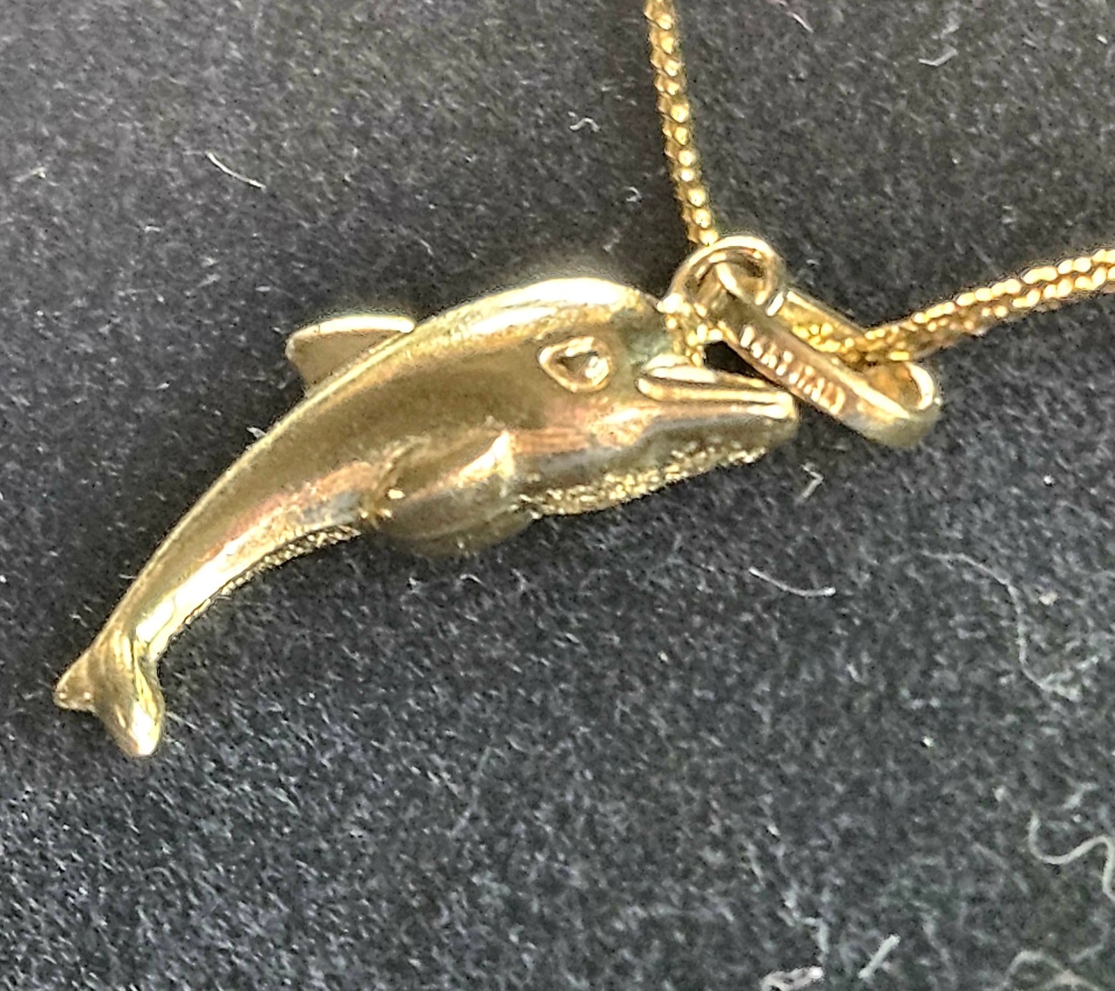 14KT Italian Gold Tone Dolphin Charm Pendant
