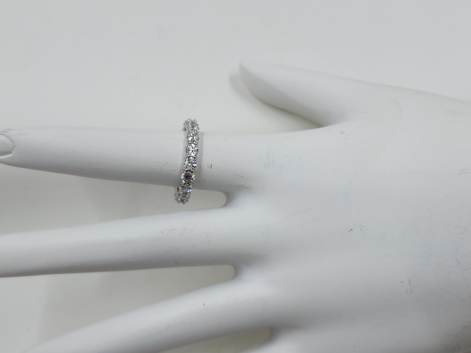 Diamonique 100-Facet Cubic Zirconia Eternity Band Sterling Silver