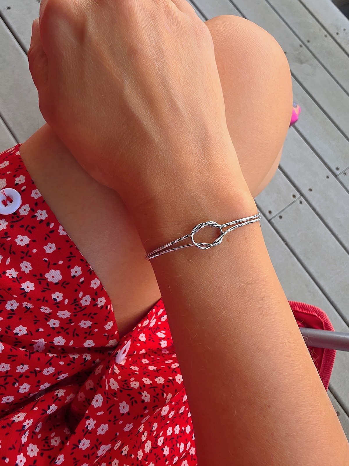 2pcs Matching Bracelets for Couples 18k Love Knot Couple Anniversary Gift