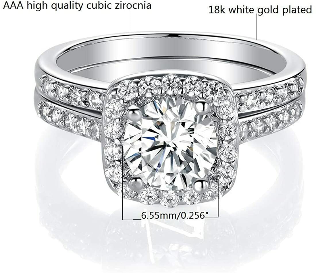 SHE WILL LOVE THIS White Gold Ring Size 8 Womens Ring CZ Engagement Anniversary