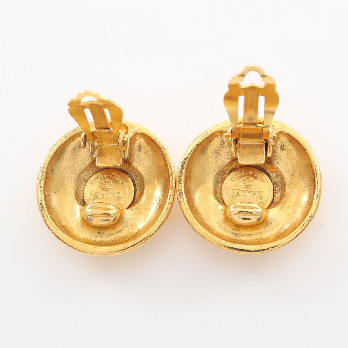 CHANEL Coco Mark Round Earrings Unspecified Color One Size Used