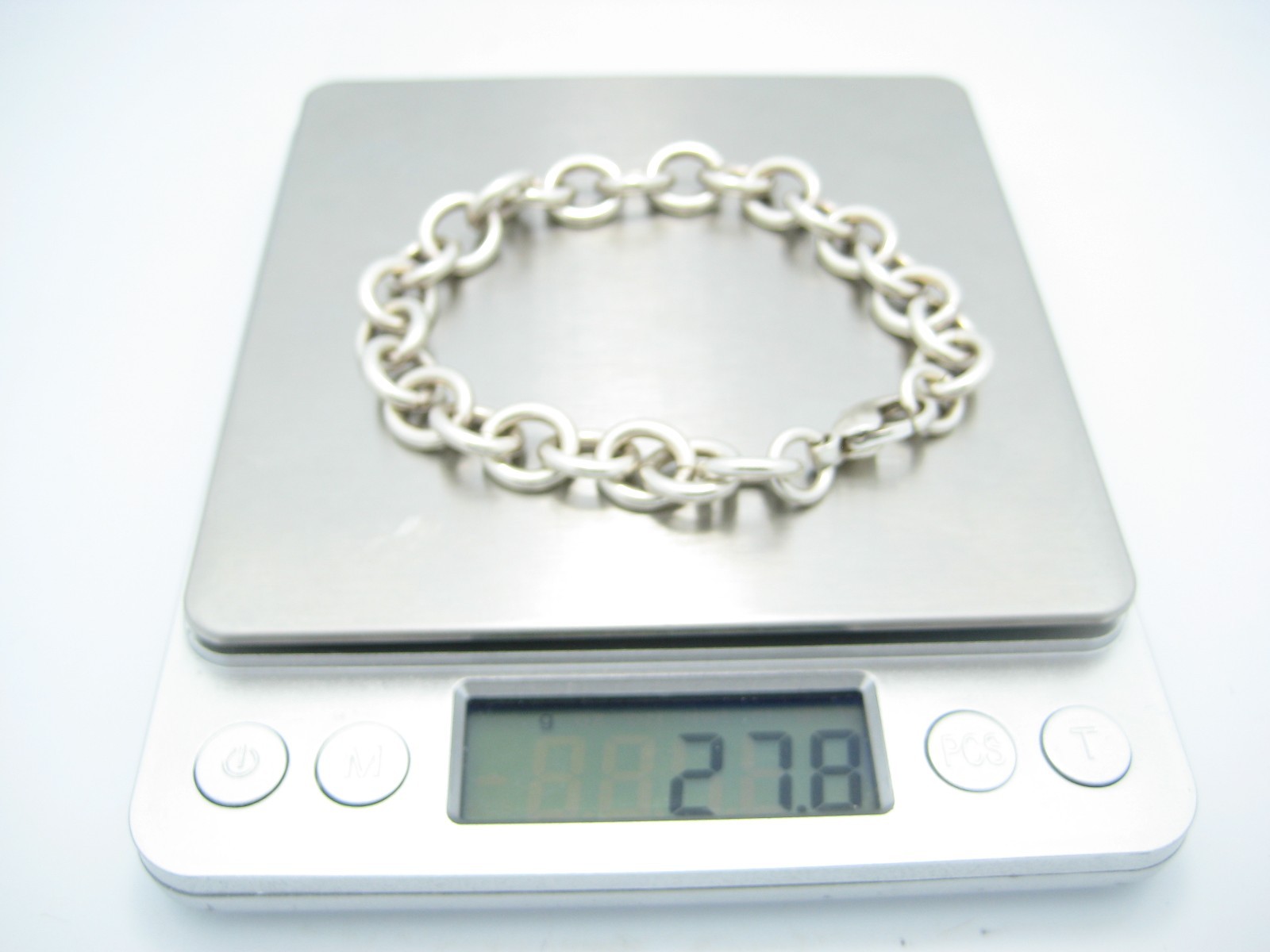 Sterling Silver 9.8mm Oval Chain Link Bracelet 8″