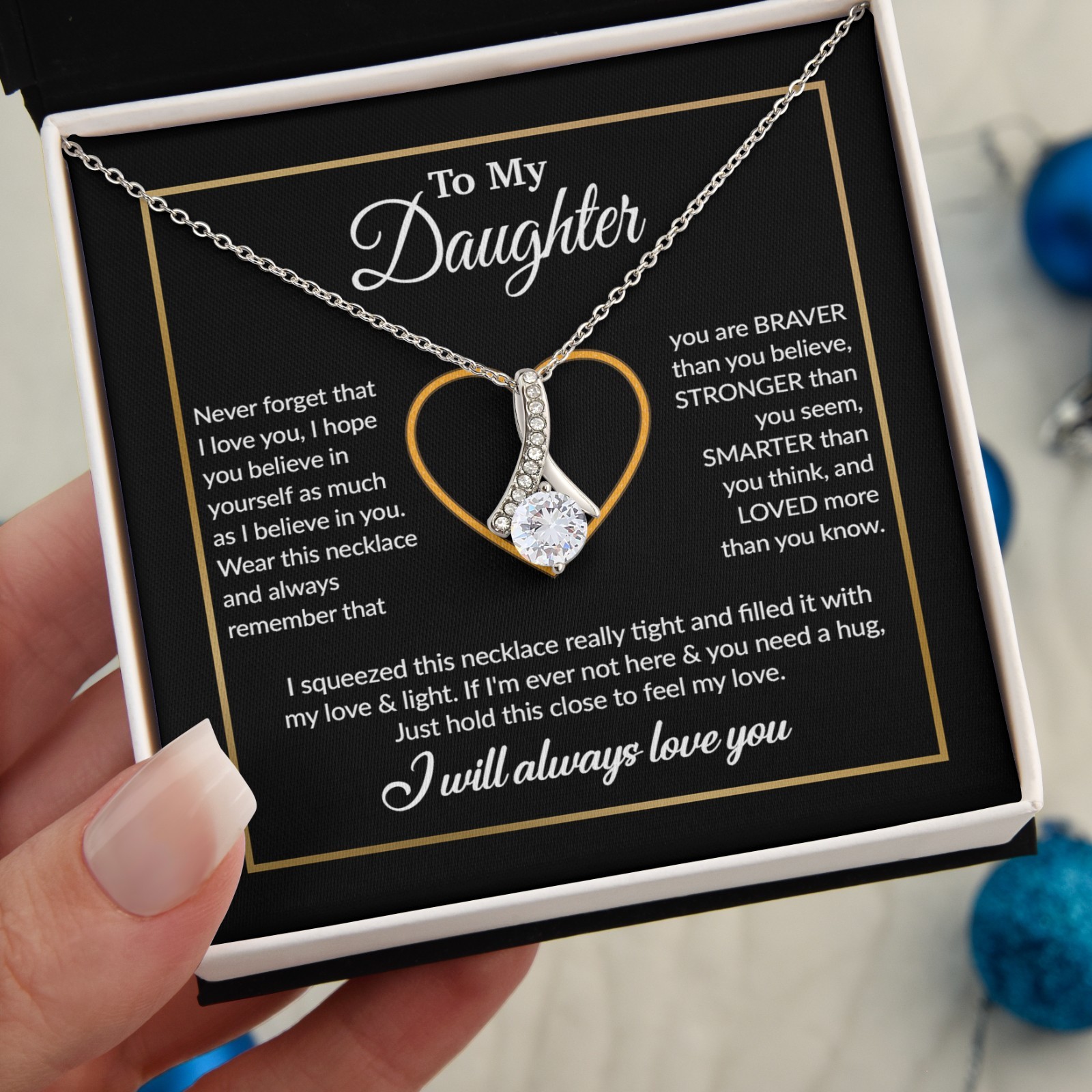 To My Daughter Necklace, Gift For Daughter From Dad, Daughter Father Necklace