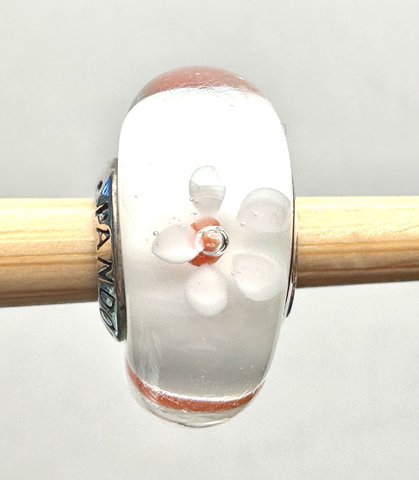 AUTHENTIC PANDORA #790947 CHERRY BLOSSOM MURANO GLASS BEAD CHARM