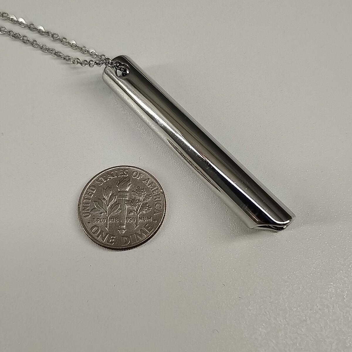 Minimalist Pendant Necklace Brass Plated Tube 20-22″ Chain Fashion Jewelry
