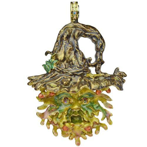 Kirks Folly Autumn Green Man Magnetic Enhancer goldtone