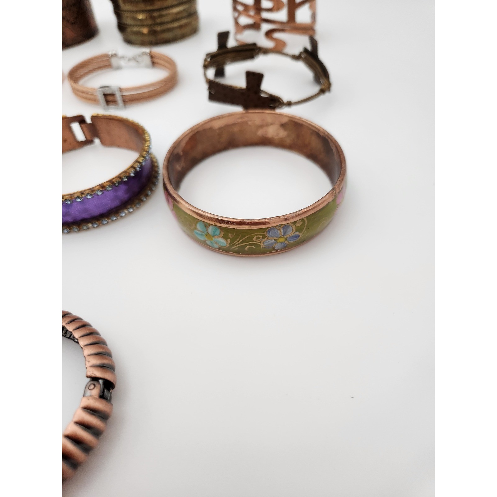 Unbranded Bracelet Lot Womens OS Mixed Copper Brass Enamel Boho Eclectic 16pc