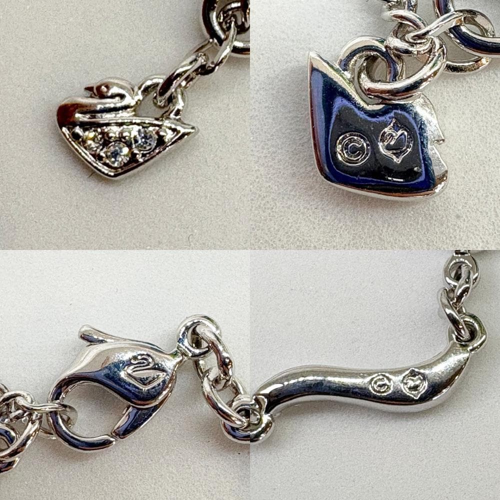 Swarovski Wave Crystal Bracelet Silver Used Not Specified