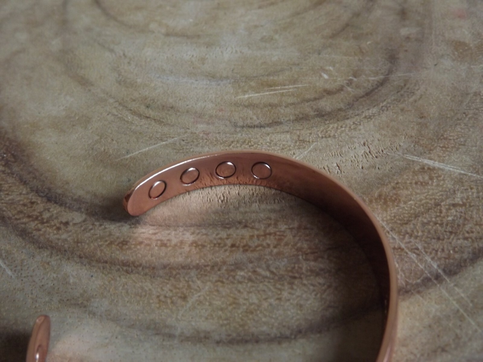 Solid Copper Magnetic Dome Bracelet & Ring Set Arthritis Men Women Cuff Ring