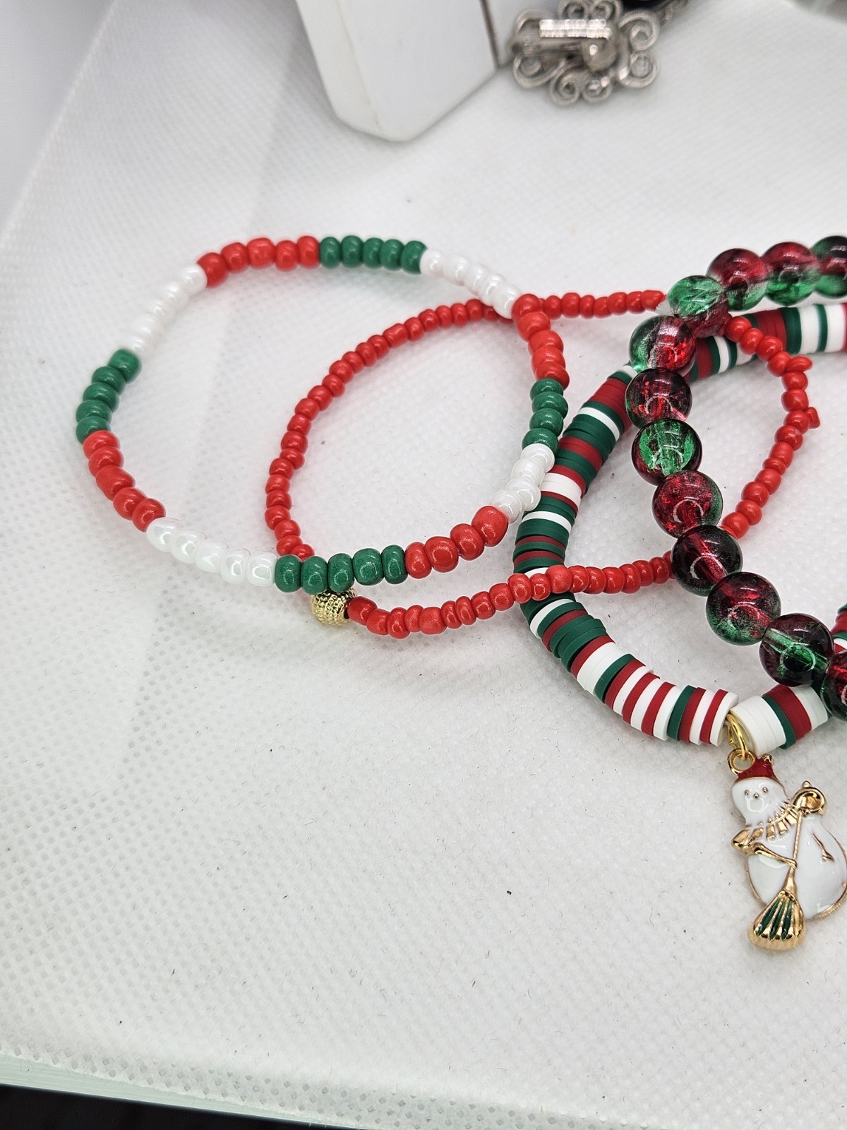 Joyful Christmas Colored Set Of 6 Bracelets Bundled For Xmas Gifts