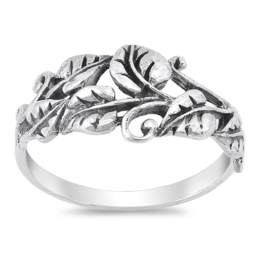 .925 Sterling Silver Nature Leaf Branch Vine Fashion Ring Size 5 to 10 NEW