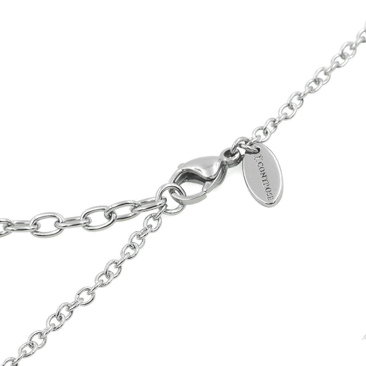 Black cat necklace cat head black epoxy stainless steel pendant by Controse