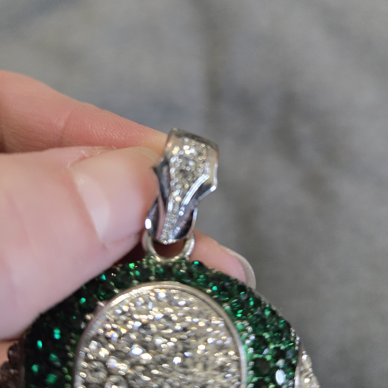 Iced Out Green Mushroom Pendant Mario Luigi Nintendo 1UP Hip Hop Bling No Chain