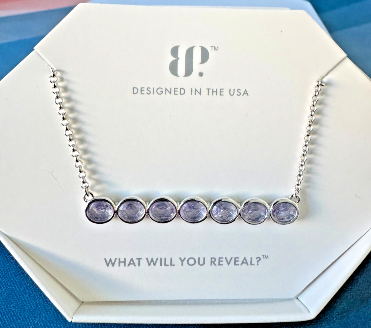 Bomb Party Lavender Rhodium Necklace – The Trace That Sparked (NK46198)