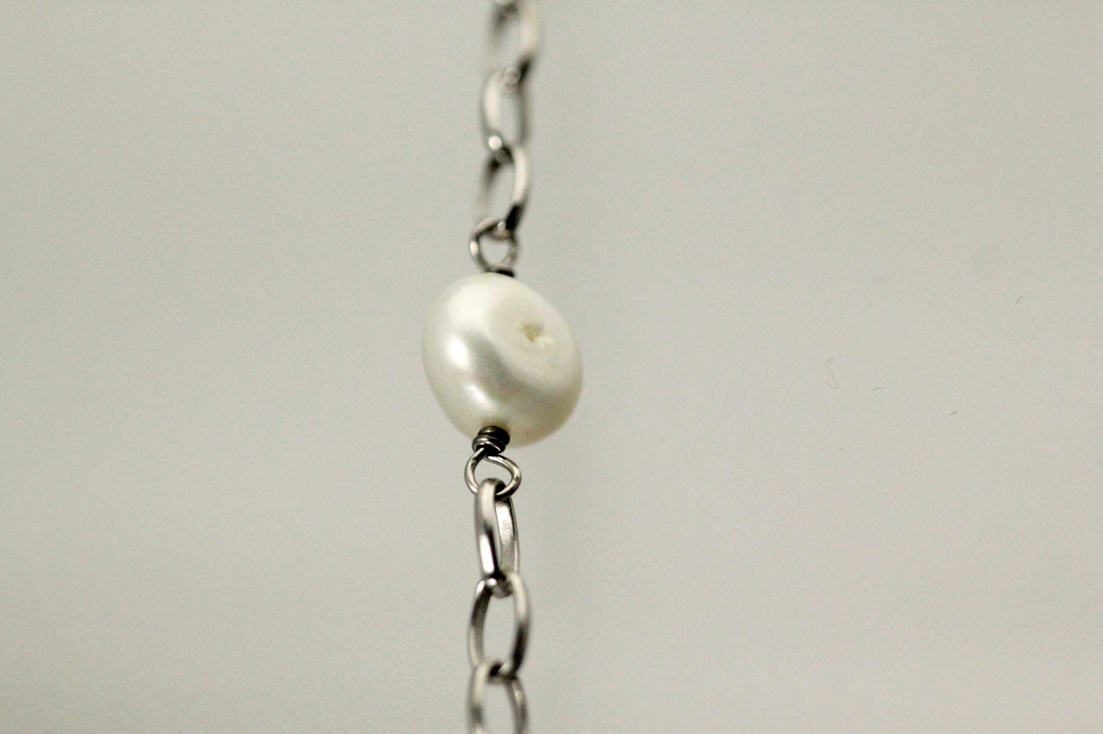 925 Sterling Silver Multi Colored Stones & Pearls 20″ Necklace 17 Grams NEC5402