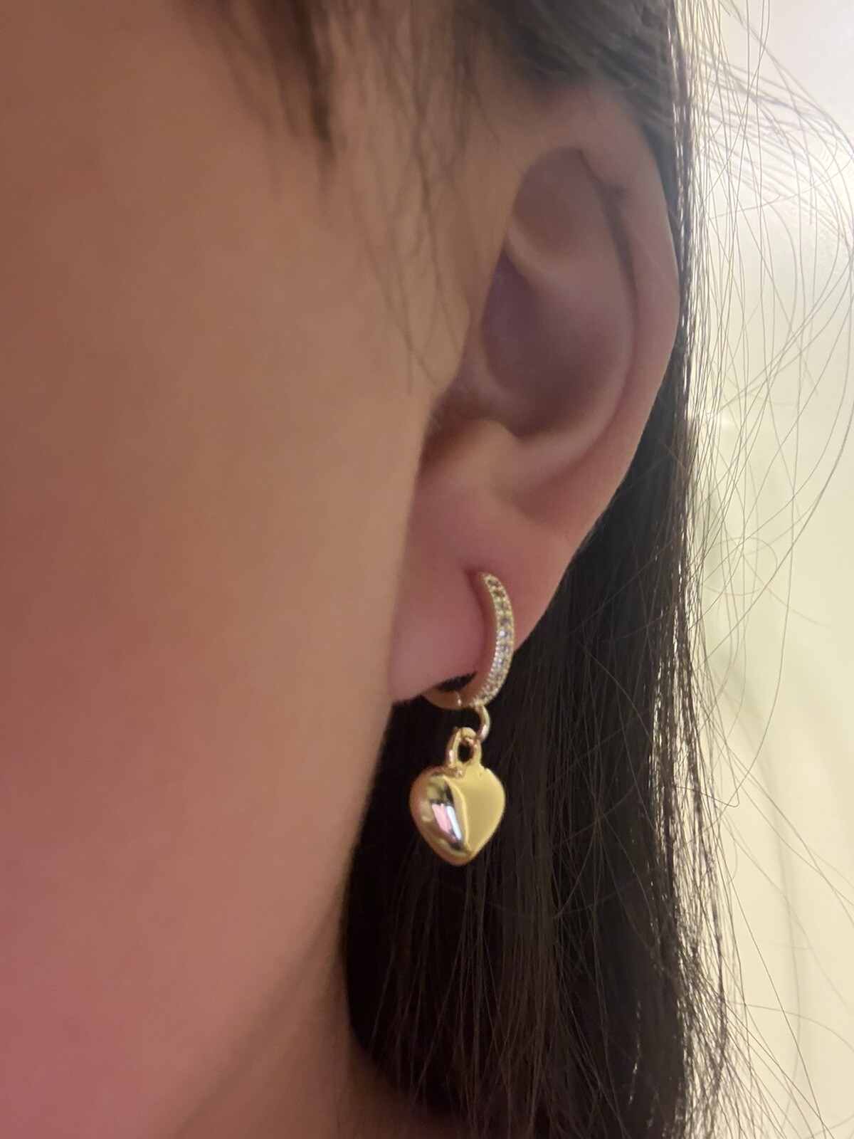 Handmade 18k Gold Plated Heart Hoops Made To Order