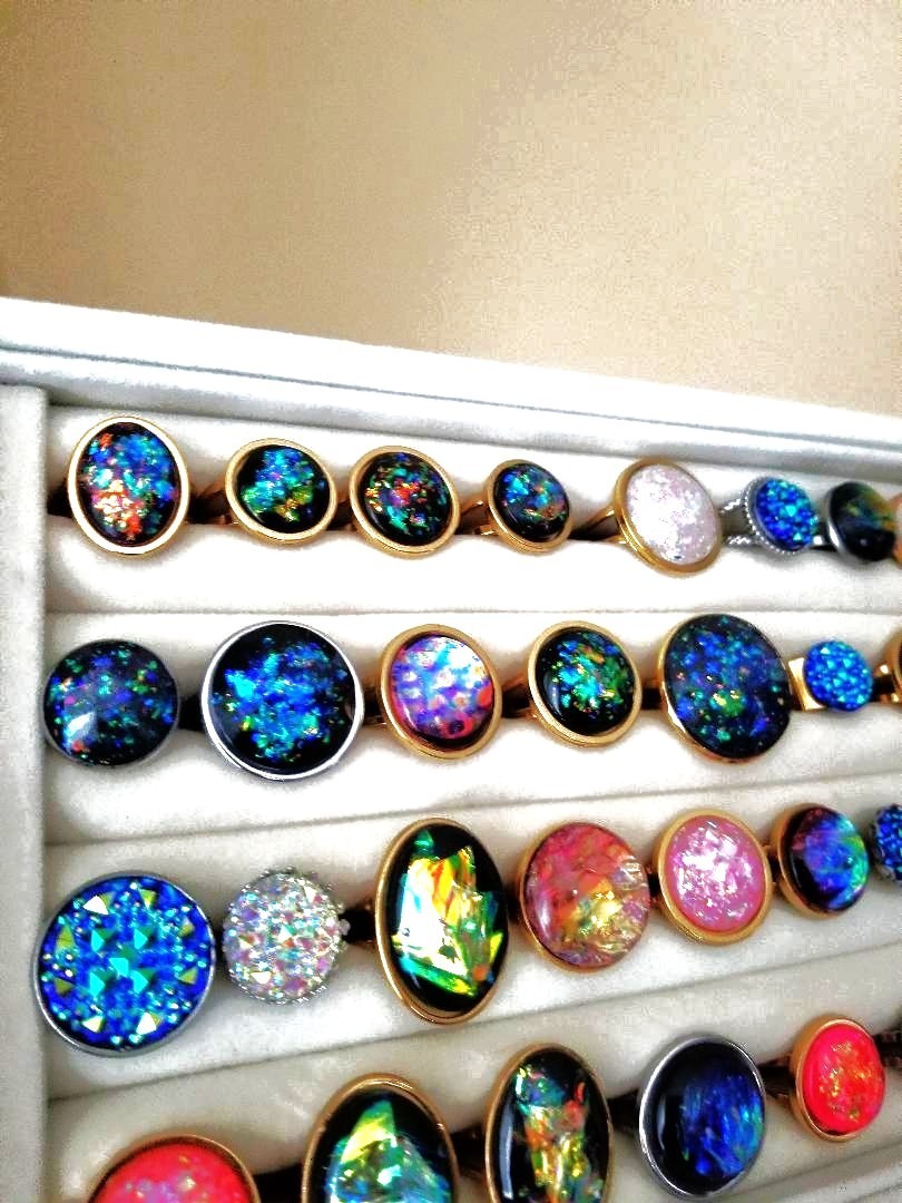 30 Ring Box – NEW Wholesale Rings in All Stainless-Steel with Adjustable Bands