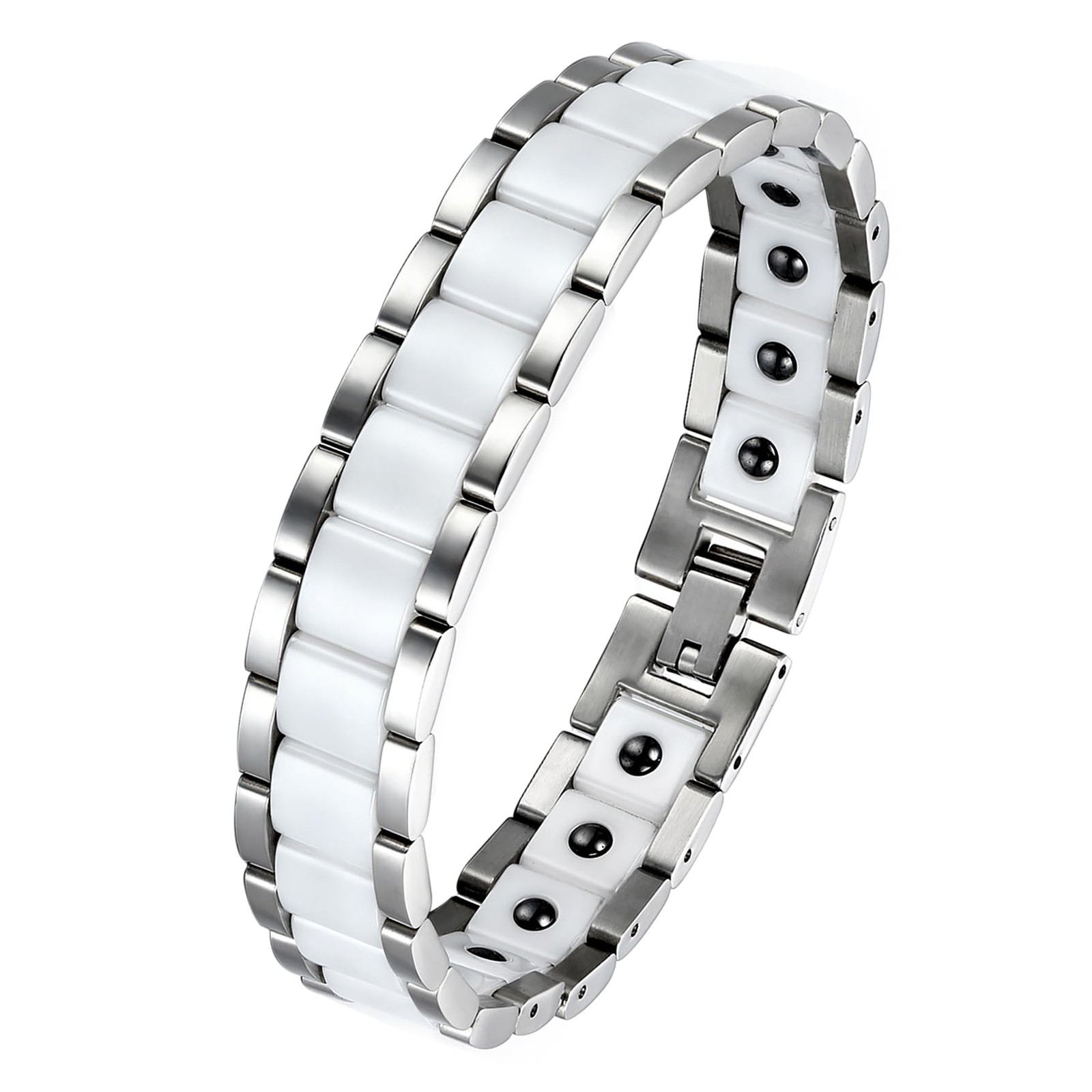 Mens Bracelet Gift for Dad Father – 13MM Wide Watch Band Stainless Steel Link…