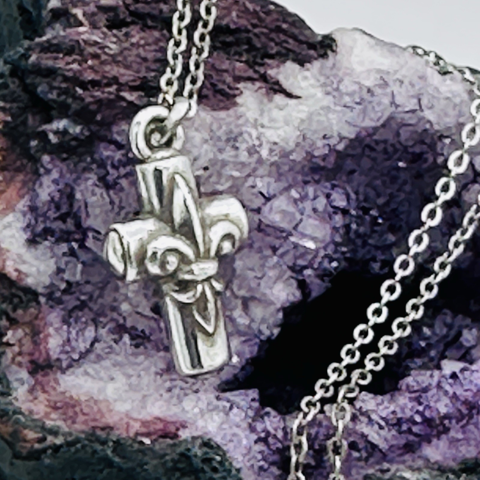 Brighton Royal Cross Petite Pendant Necklace Silver Tone Adjustable 16