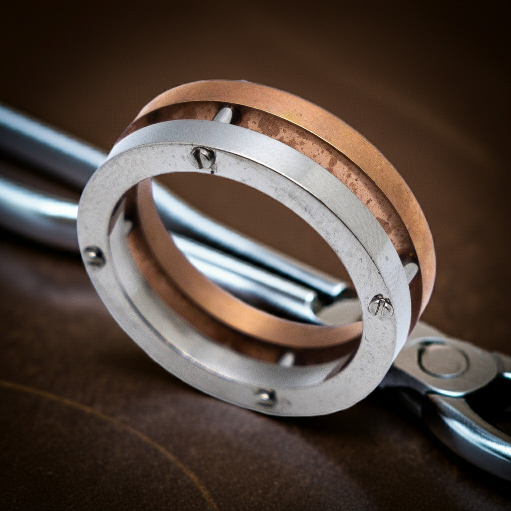Stainless Steel Copper Precision Ring or Wedding Band 19