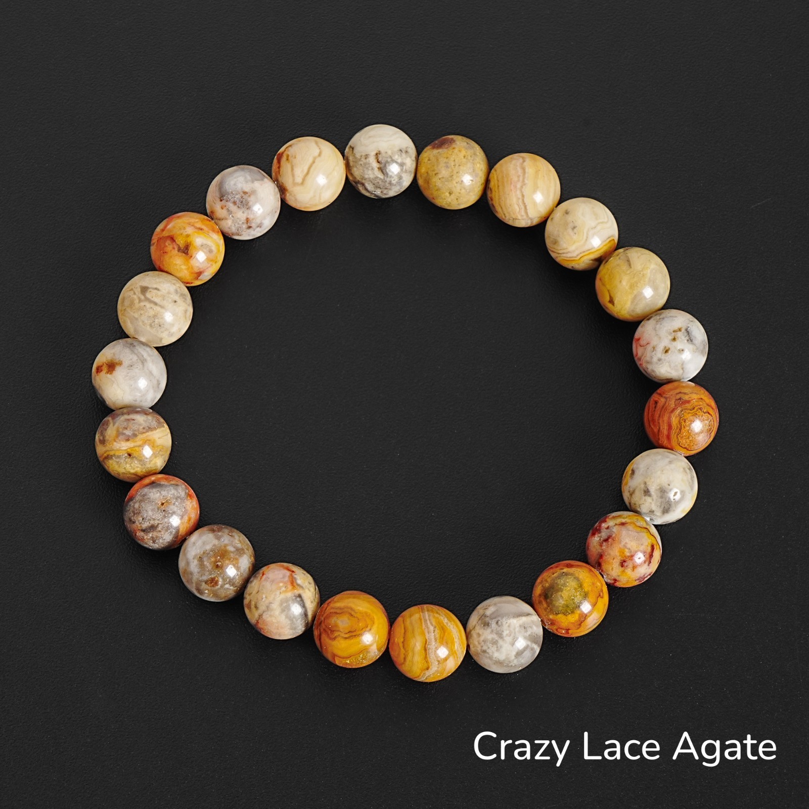 8mm Mixed Natural Gemstone Bracelet Multicolor Healing Round Beads For Man Woman