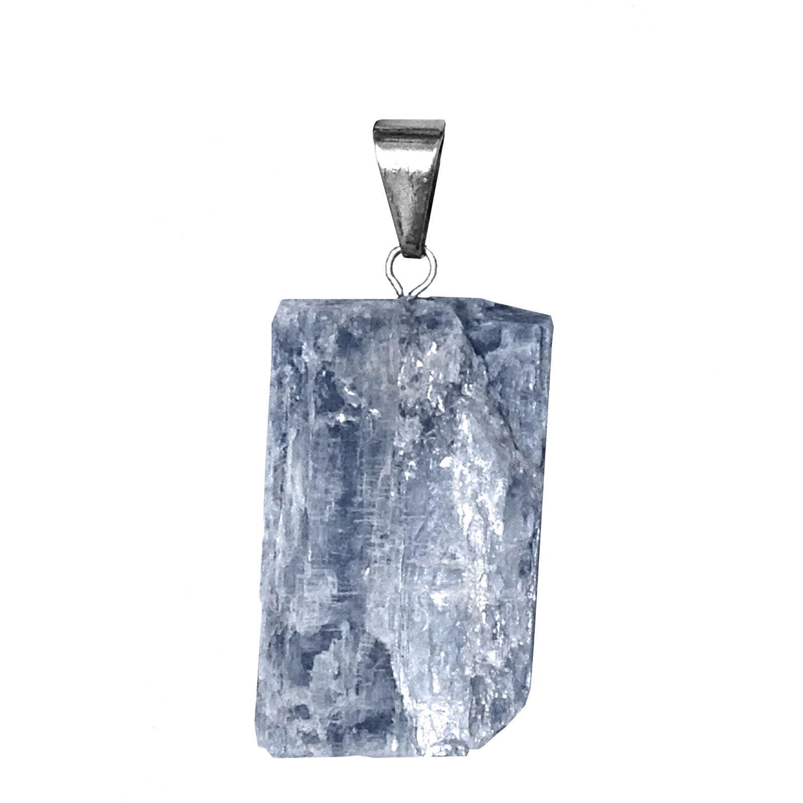 BLUE KYANITE Crystal Pendant Necklace Silver Chakra Heal RAW Gemstone Natural