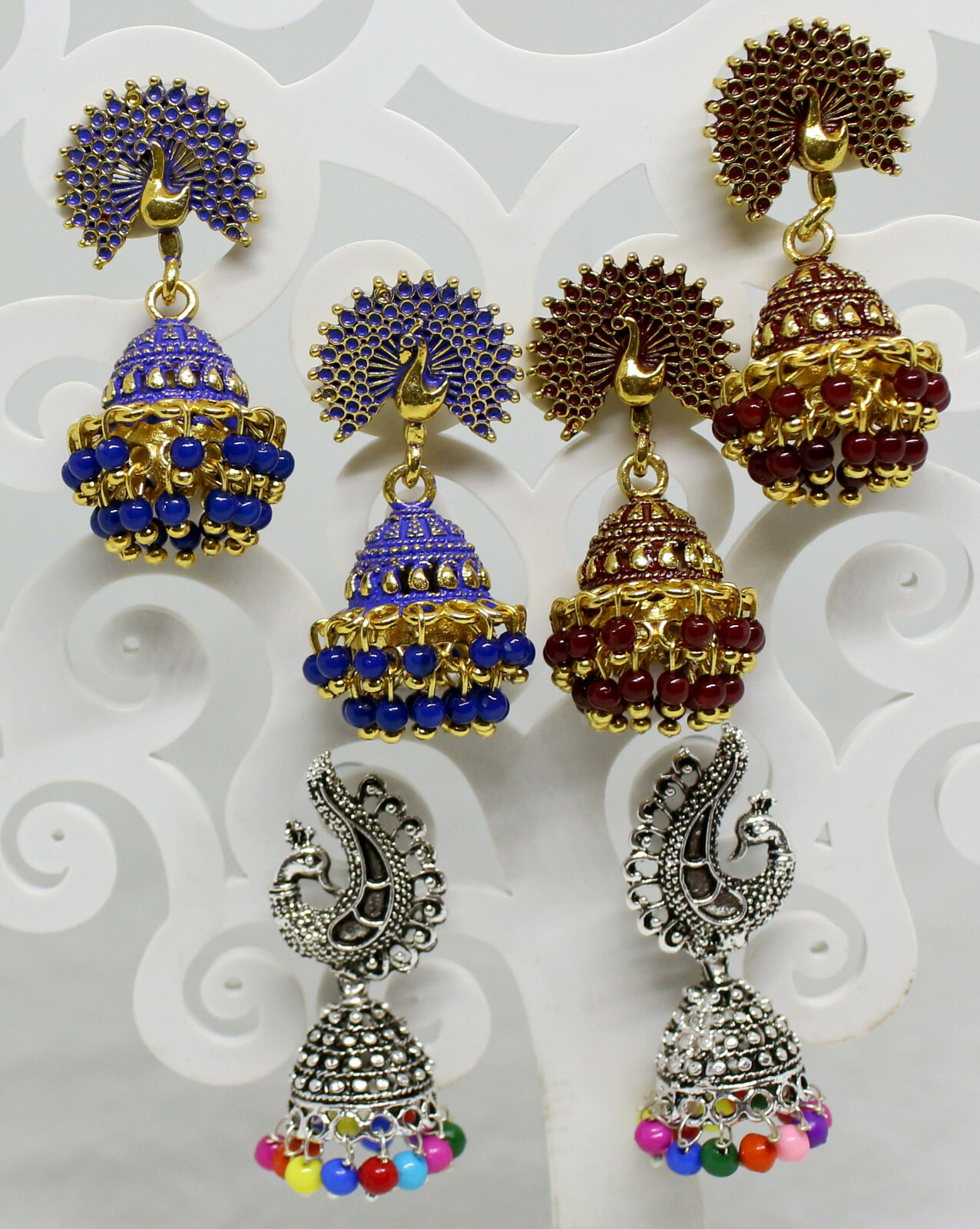 Dangler Earrings combo of 3 NEW Designer Wedding Ethnic Partywear latest earring