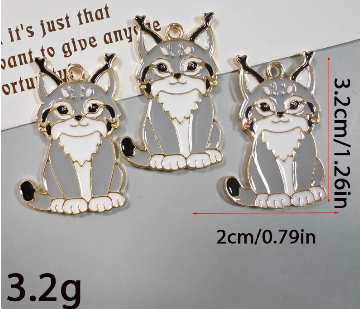 40Pcs cartoon animal cute Charm earrings necklace Pendant DIY Jewelry Making