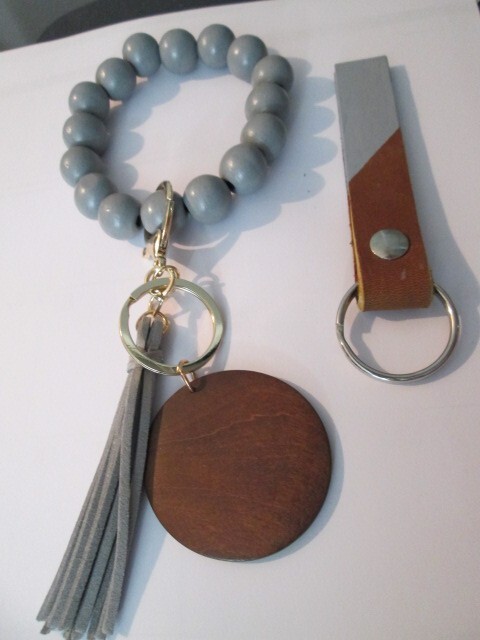 SET OF 2 BRACELET/WRIST STRAP KEYCHAINS