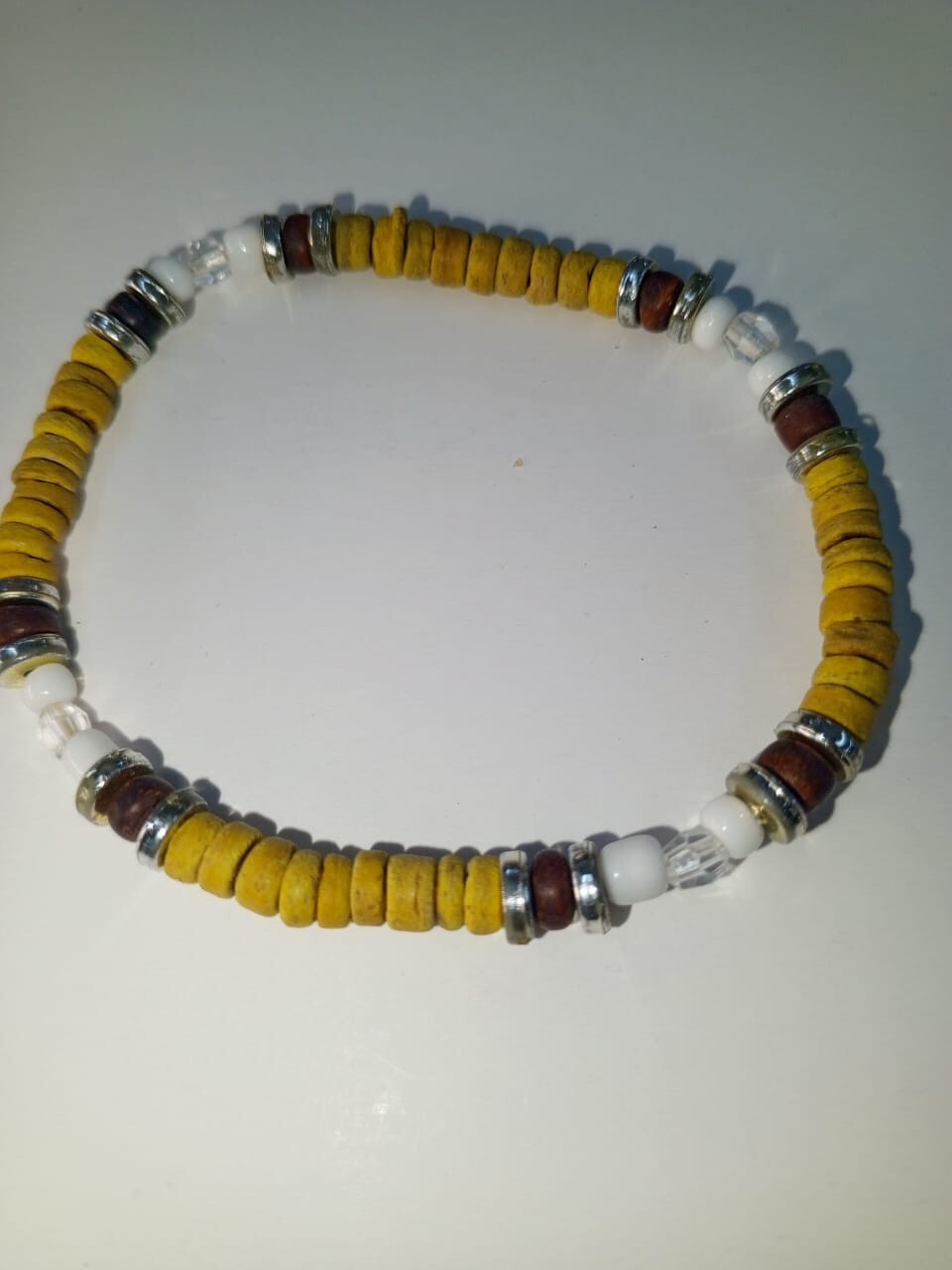 wood wooden beadad elasticated bracelet bangle stretchy bead travel boho nature