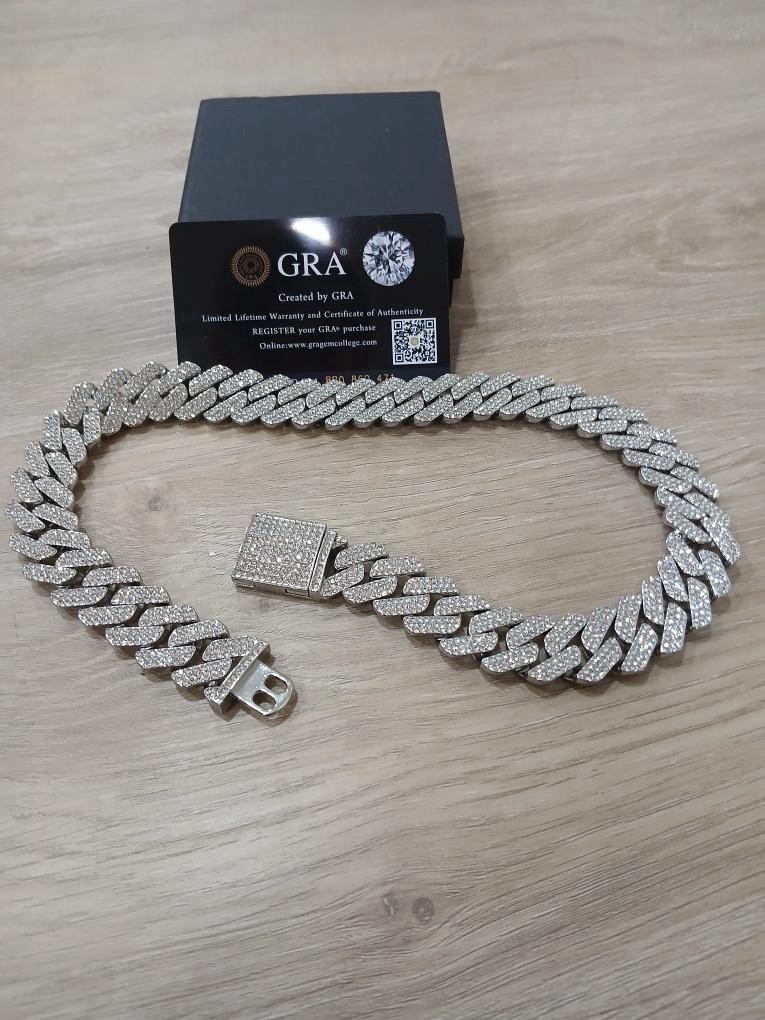 GRA Silver Cuban Chain Fashion with Box Clasp