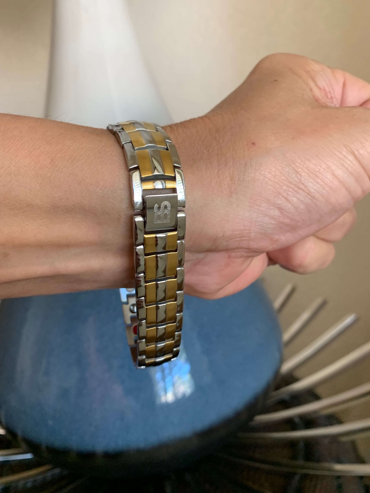 Pure Titanium Magnetic Bracelet Men Christmas Gift Restore Balance Energy Power