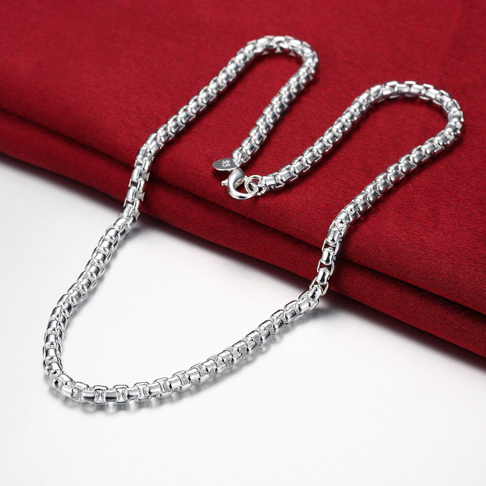 20″ Mens Womens 925 Sterling Silver 6mm Smooth Round Box Link Chain Necklace