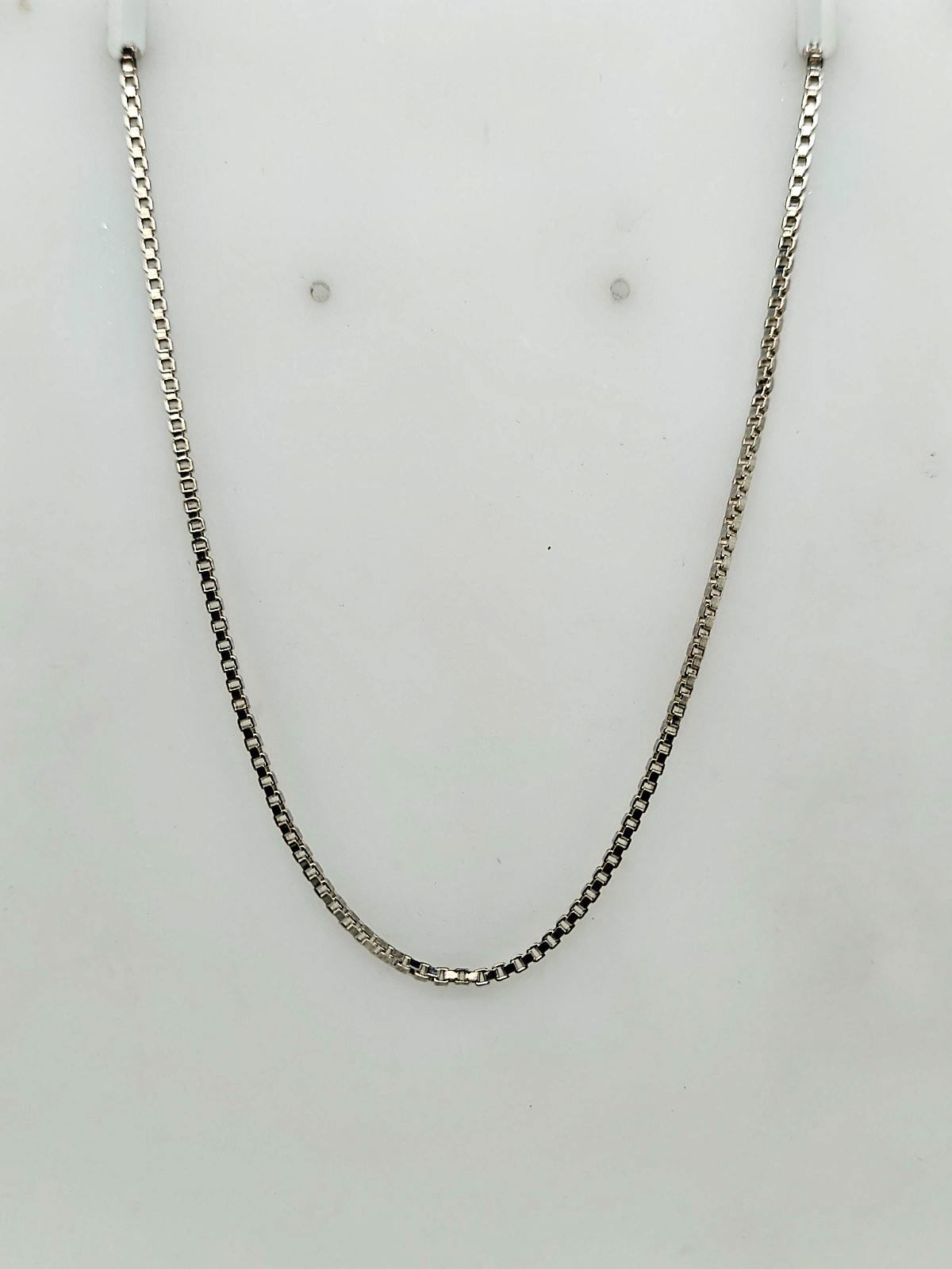 Sterling Silver Box Link Necklace for Women and Men