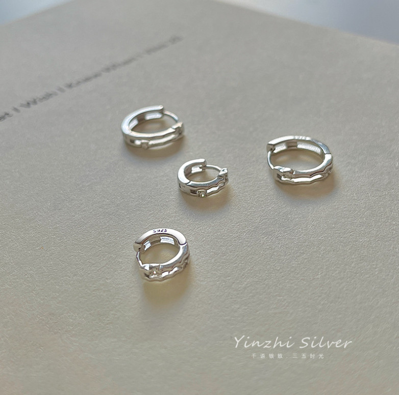 925 Sterling Silver Plated Huggie Hoop Earrings Girl Women Gift 10/6mm TH5