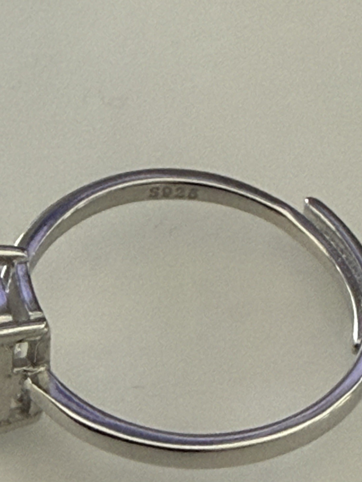 S925 Sterling Silver Adjustable Solitaire Ring 2.0ct Radiant Moissanite 6×8