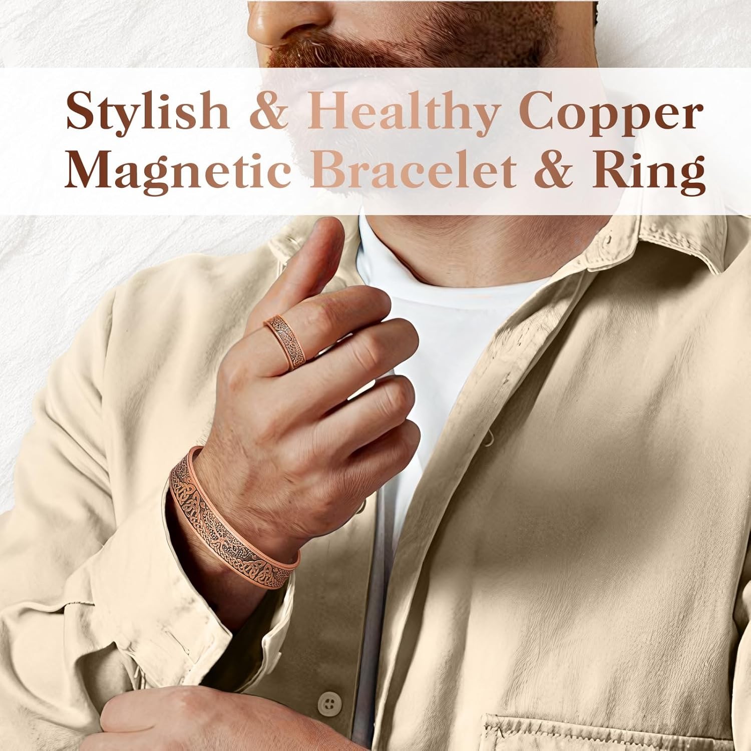 Mahnco Copper Bracelet for Men & Women,12X Strength Magnetic Bracelets & Lymphat