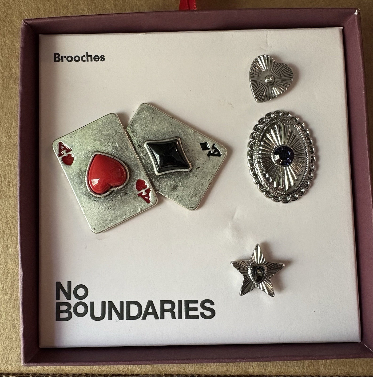 No Boundaries Brooches Set Of 4 Nib